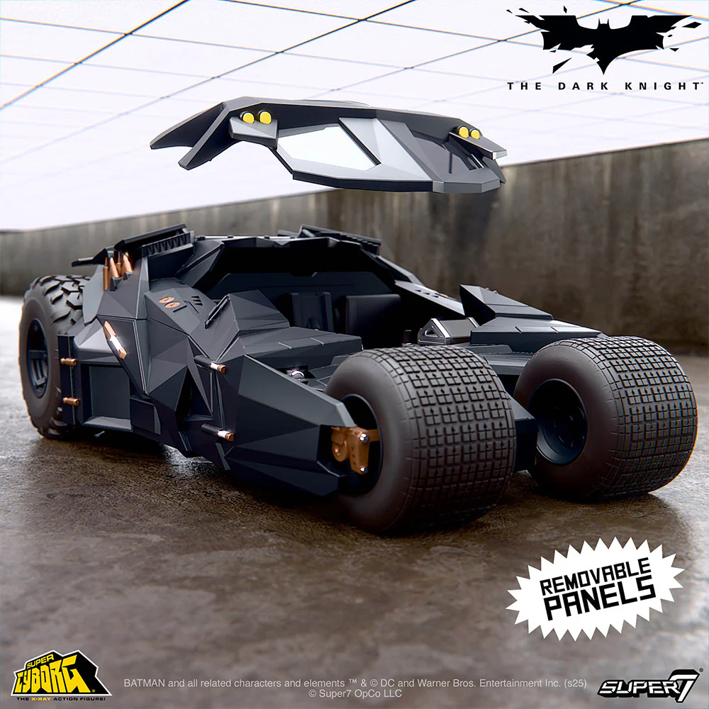 THE DARK KNIGHT TRILOGY Batmobile Tumbler Super Cyborg Collectible Figure