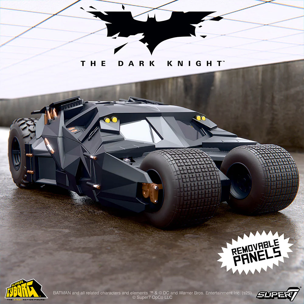 THE DARK KNIGHT TRILOGY Batmobile Tumbler Super Cyborg Collectible Figure