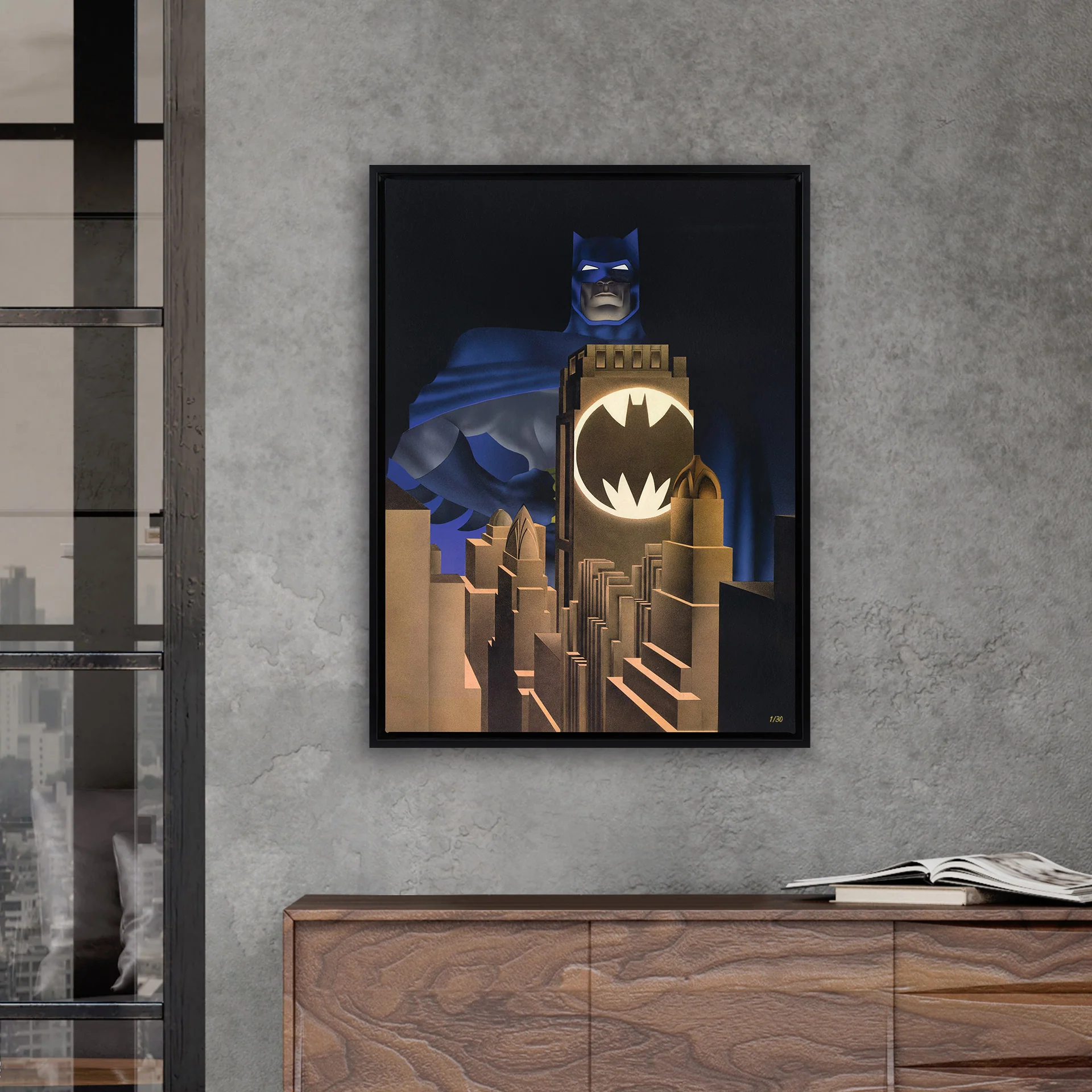 BATMAN: THE DARK KNIGHT RETURNS Giclée on Canvas Framed Fine Art Print by Sideshow Collectibles