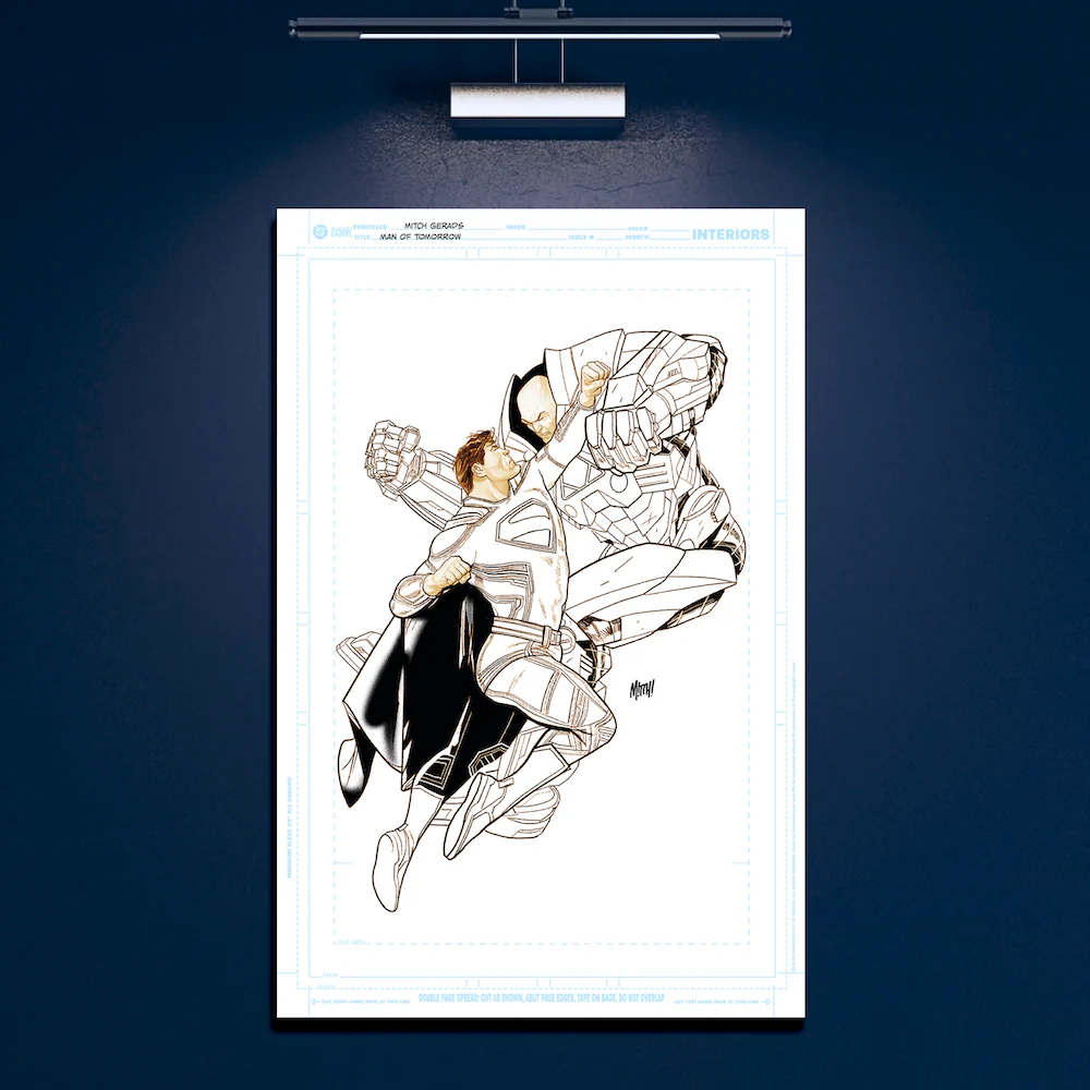 1037-man-of-tomorrow-superman-lex-luthor-by-mitch-gerads-11-x-17-black-white-art-board-facsimile-2.webp MAN OF TOMORROW Superman & Lex Luthor by Mitch Gerads 11"x 17" Black & White Art Board Facsimile
