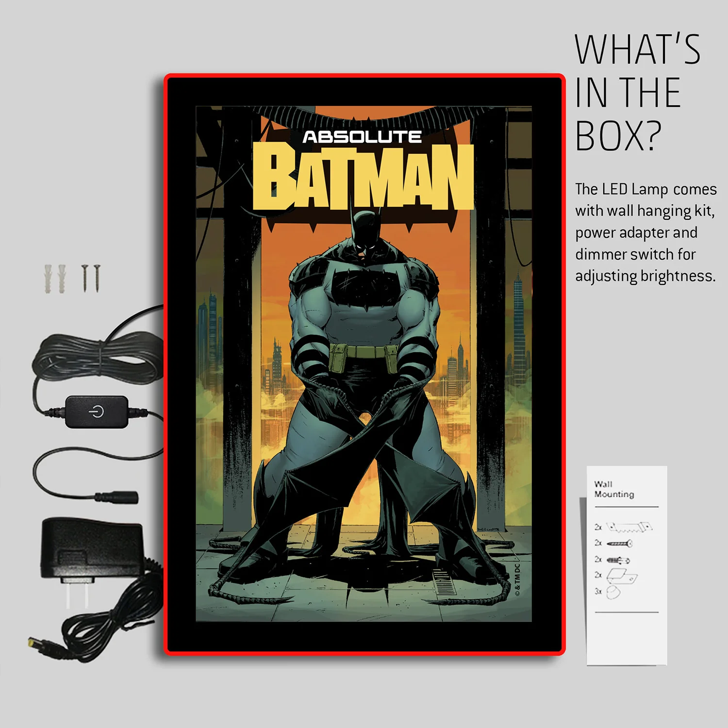 ABSOLUTE BATMAN LED Brandlite Wall Light