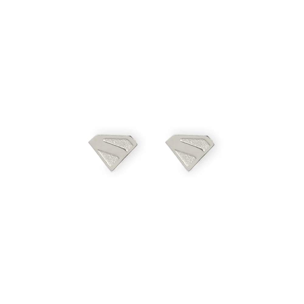 SUPERMAN (2025 Movie) S-Shield Sterling Silver Earrings