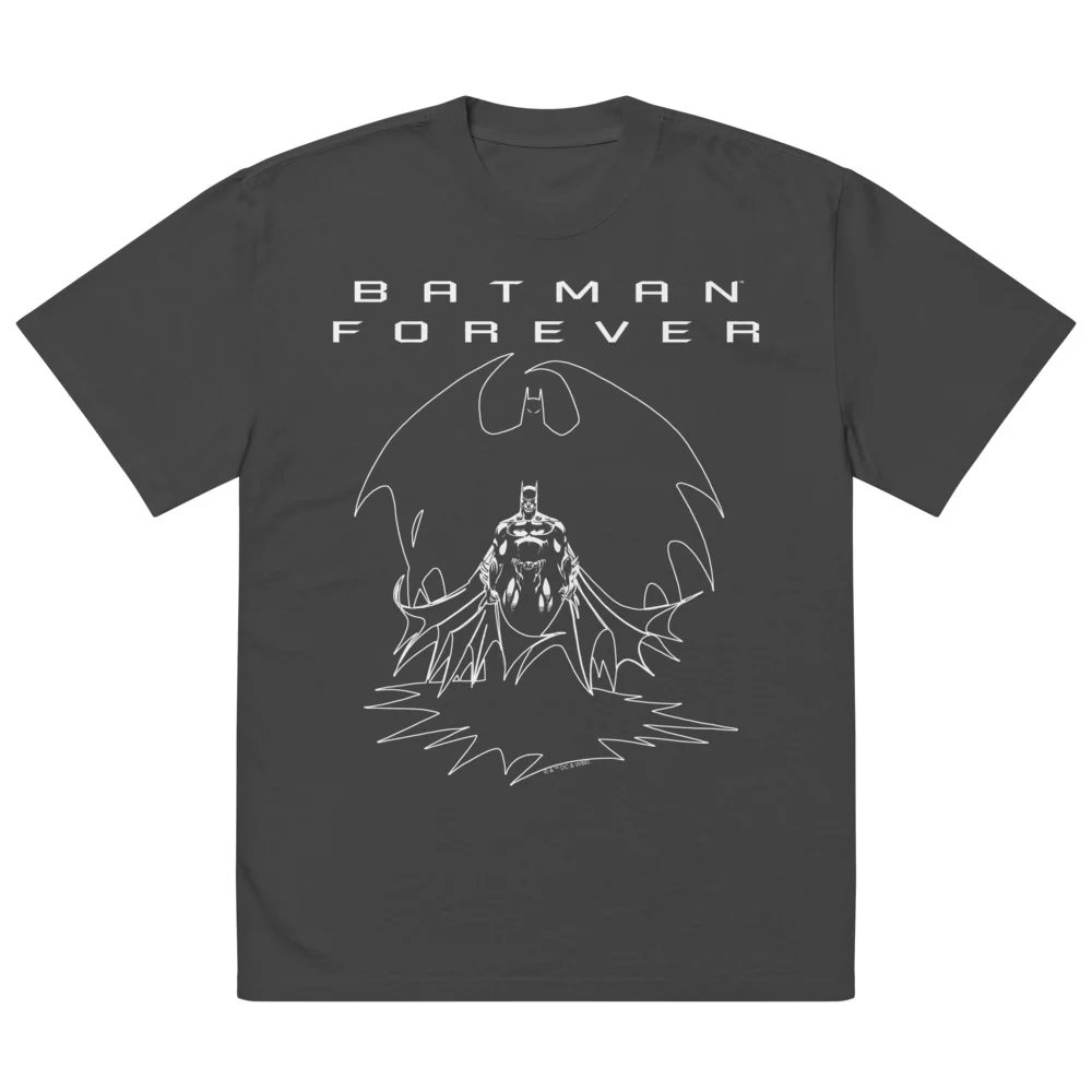 BATMAN FOREVER Walks in Shadow Oversized Faded T-shirt