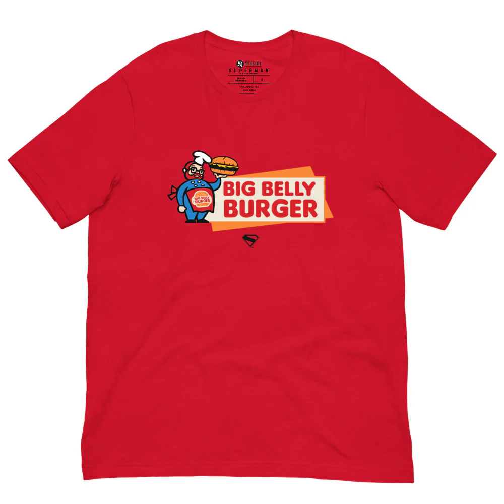 SUPERMAN (2025 Movie) Big Belly Burger Logo T-Shirt