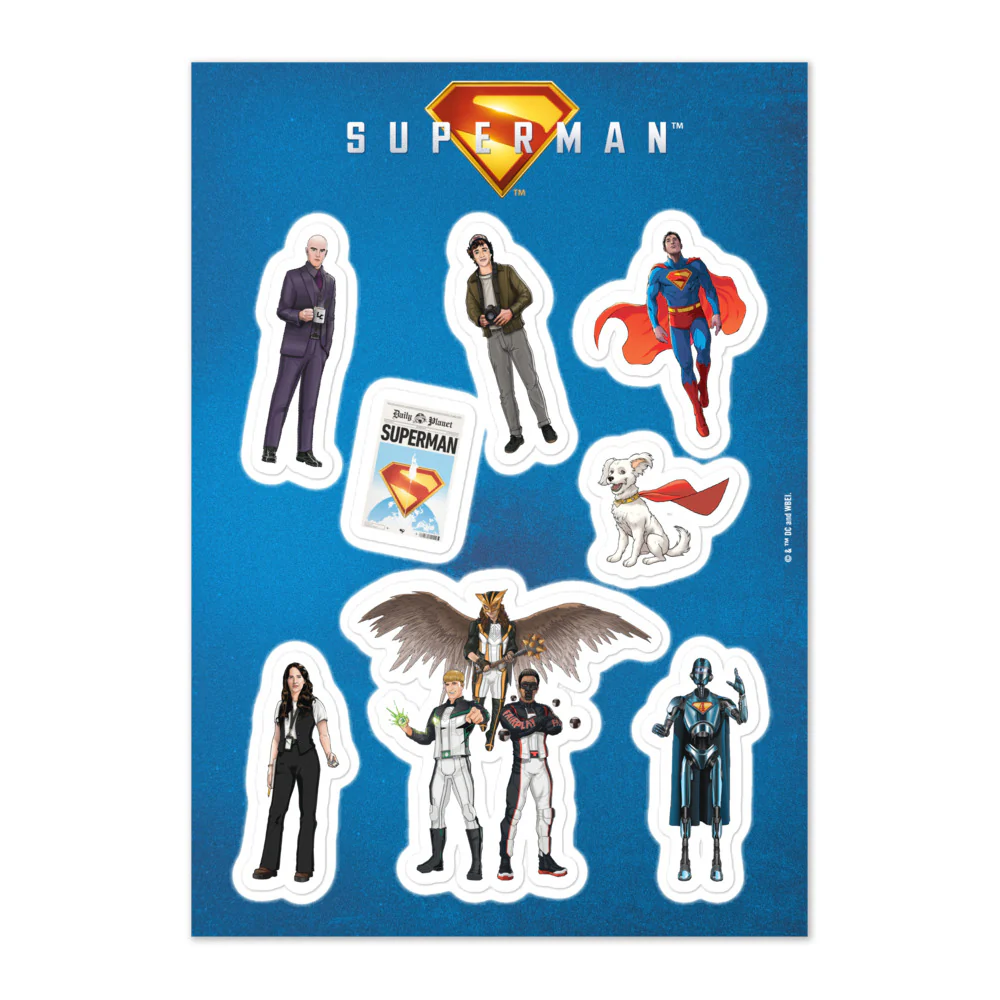 SUPERMAN (2025 Movie) Characters Sticker Sheet