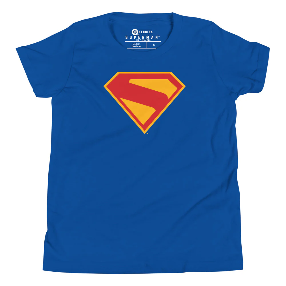 SUPERMAN (2025 Movie) S-Shield Youth T-Shirt
