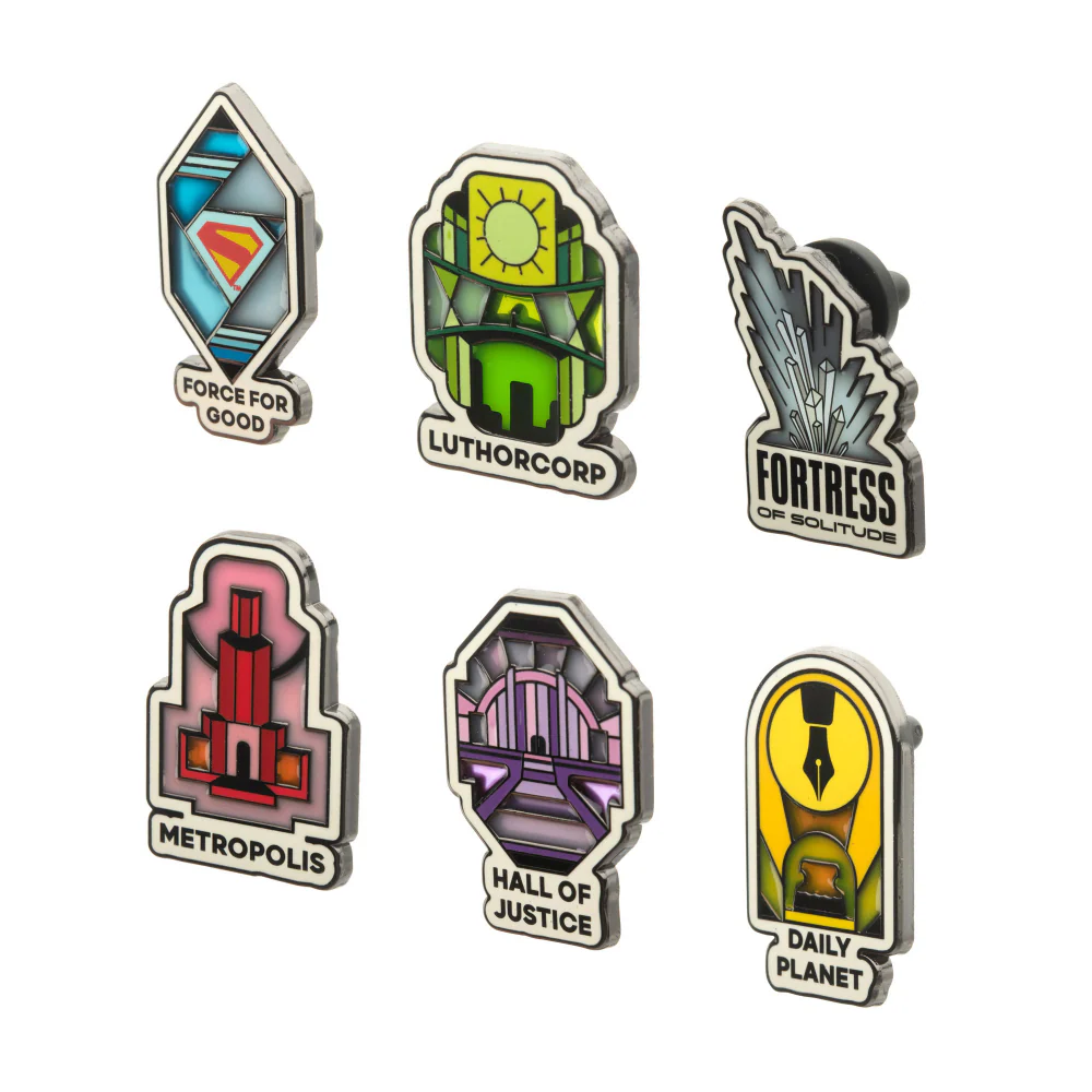3378-superman-2025-movie-stained-glass-pin-set-2.webp SUPERMAN (2025 Movie) Stained Glass Pin Set