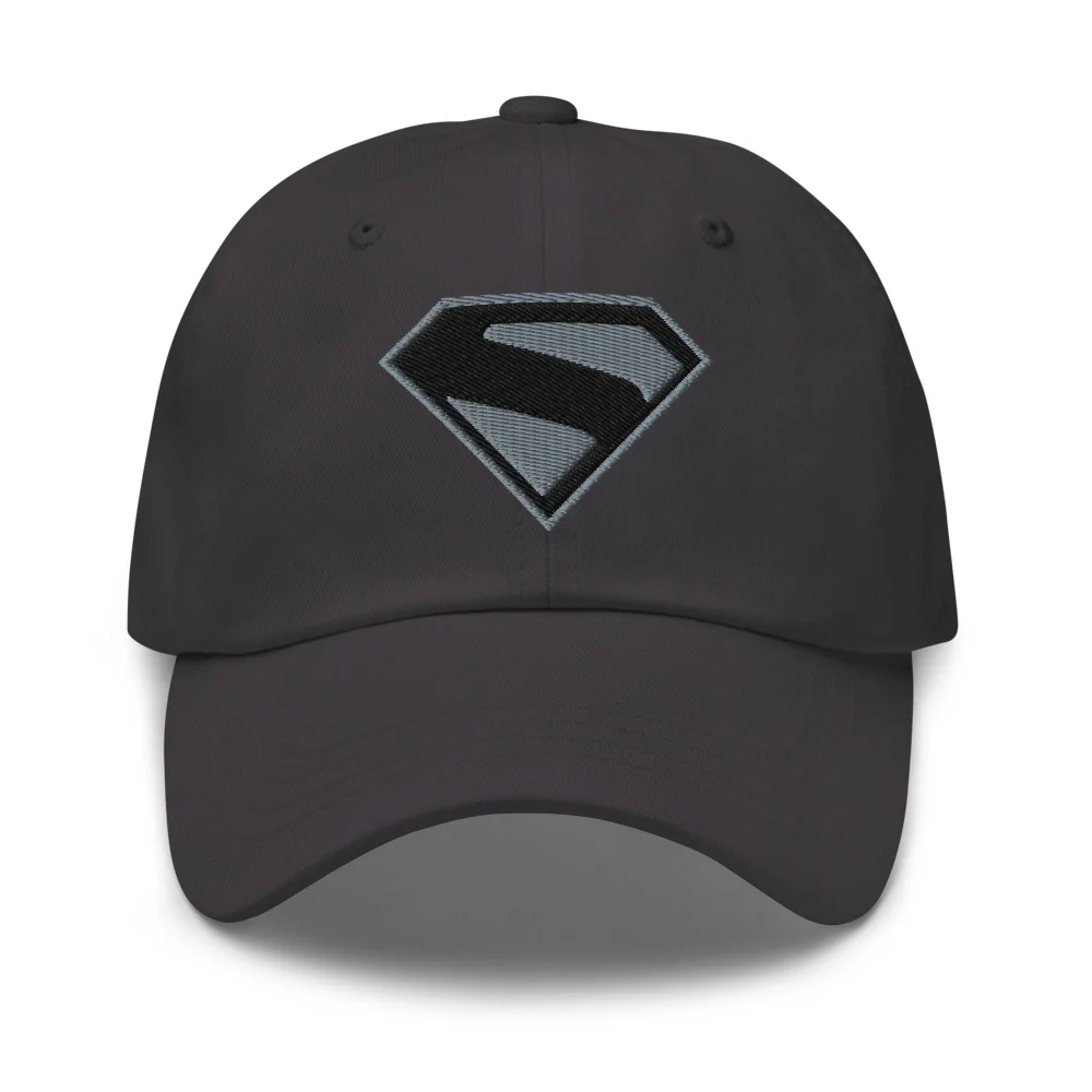 3466-superman-2025-hat-black-gray-s-shield-embroidered-1.webp Superman 2025 Hat - Black & Gray S-Shield Embroidered