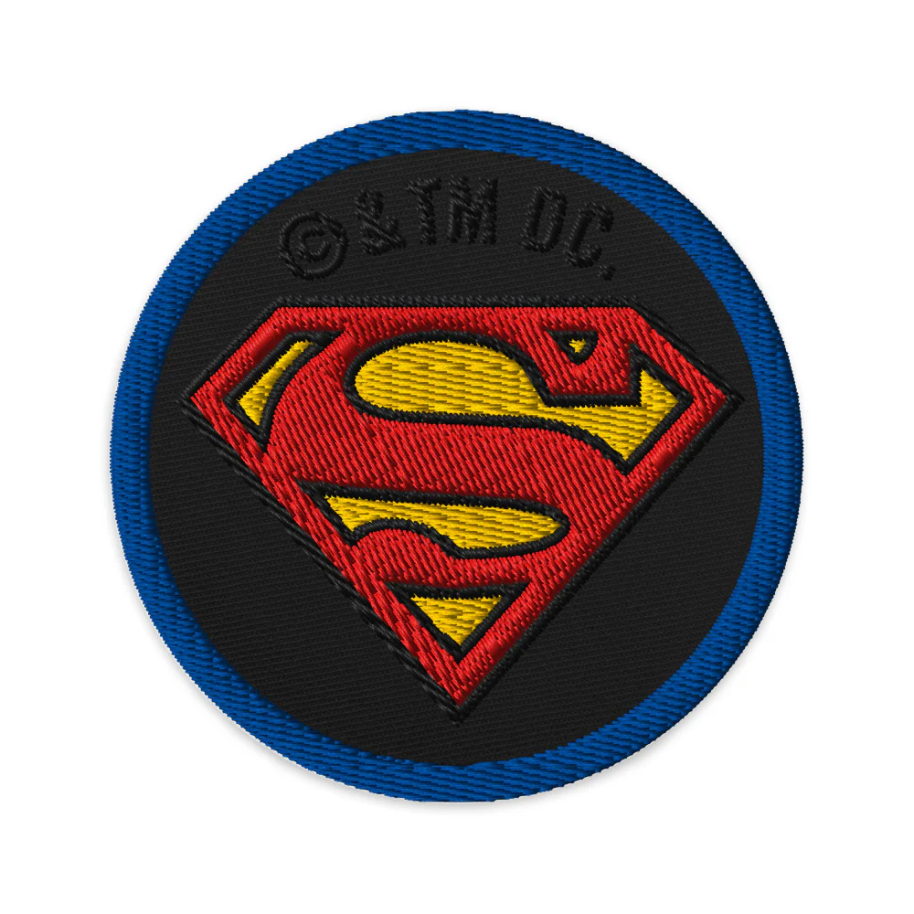 SUPERMAN Logo S-Shield Embroidered Patch