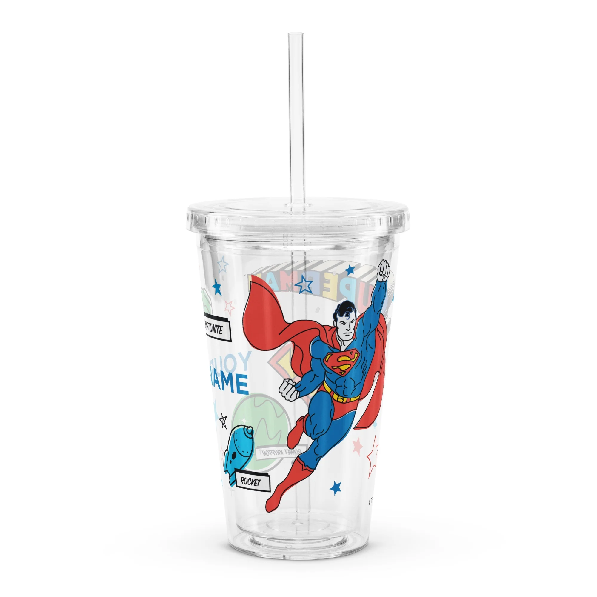 SUPERMAN Personalized Plastic Tumbler