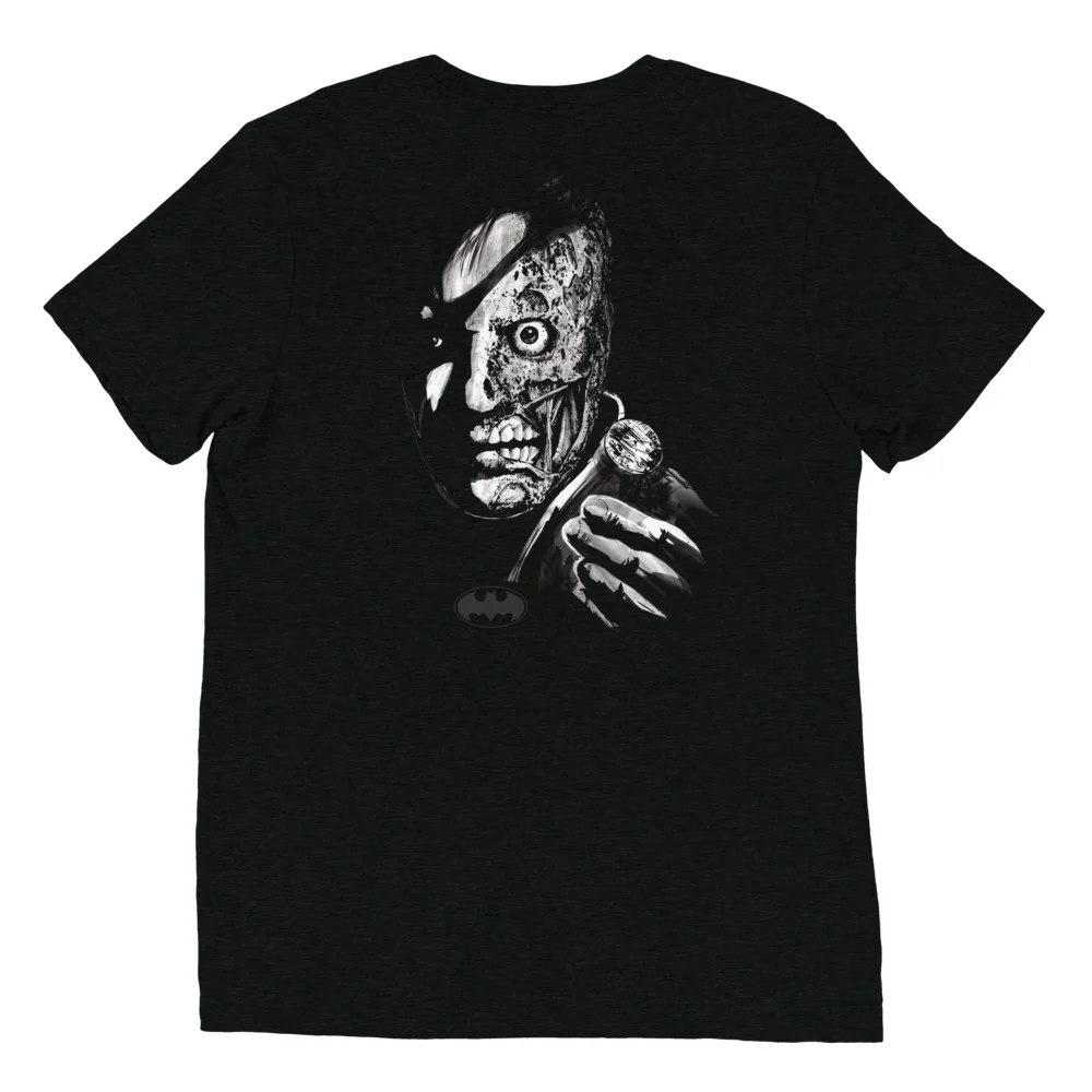 TWO-FACE Embroidered Tri-Blend T-Shirt "Duality"