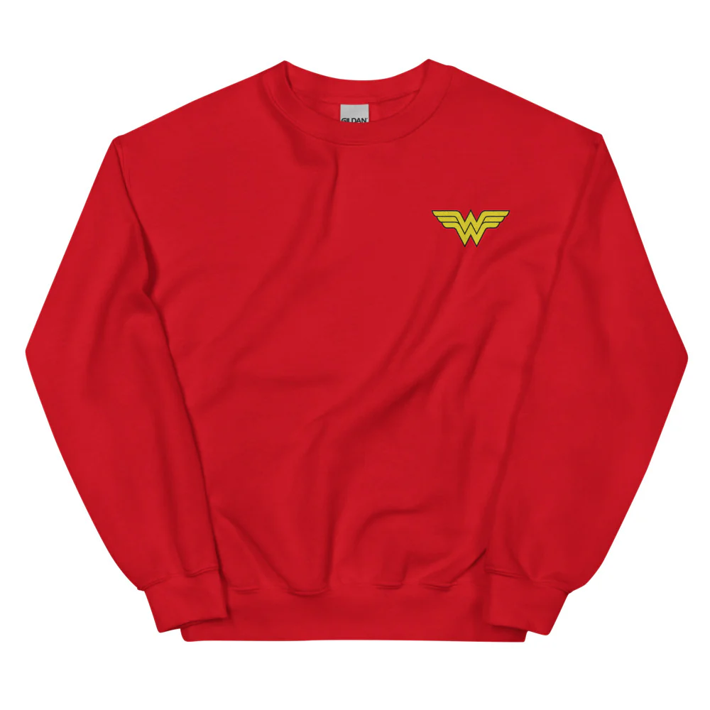 4151-wonder-woman-logo-embroidered-crewneck-sweatshirt-1.webp WONDER WOMAN Logo Embroidered Crewneck Sweatshirt