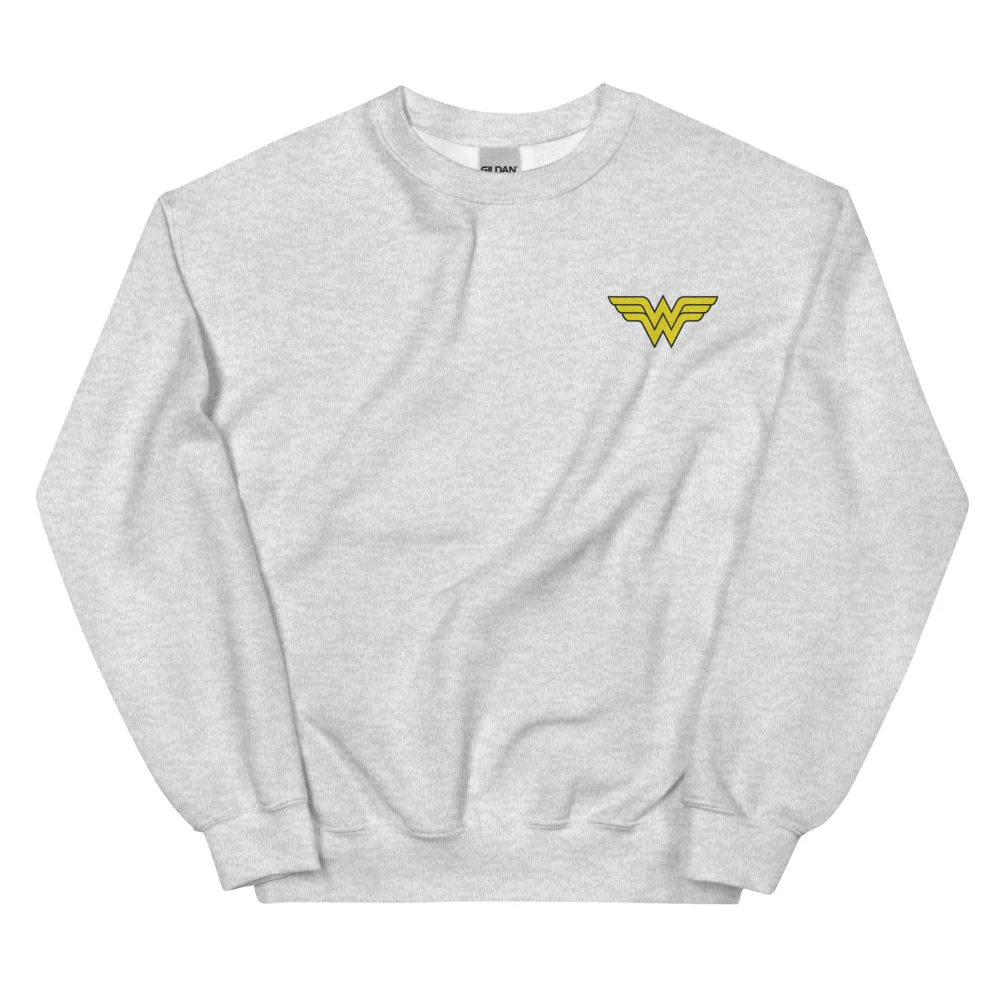 4151-wonder-woman-logo-embroidered-crewneck-sweatshirt-3.webp WONDER WOMAN Logo Embroidered Crewneck Sweatshirt