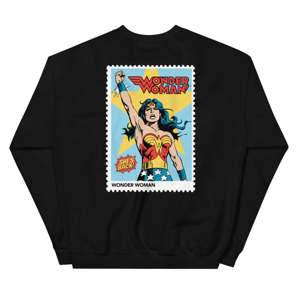 WONDER WOMAN She's Back Embroidered Sweatshirt