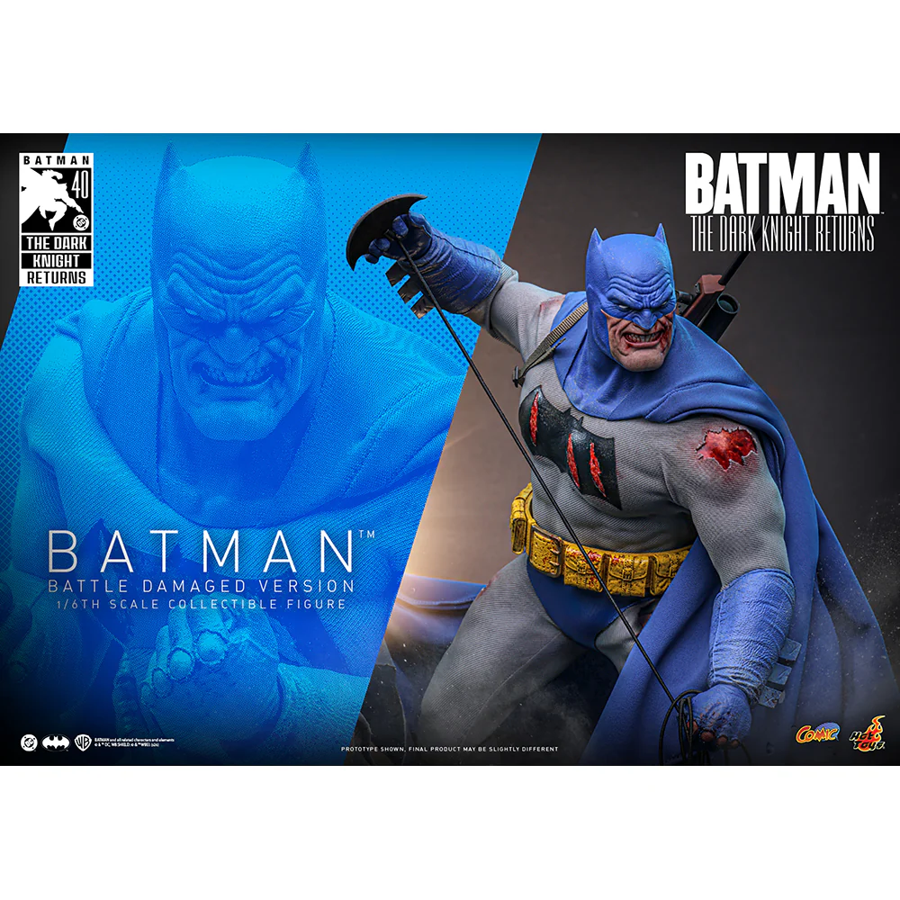 BATMAN: THE DARK KNIGHT RETURNS Batman (Battle Damaged Version) Sixth Scale Figure by Hot Toys