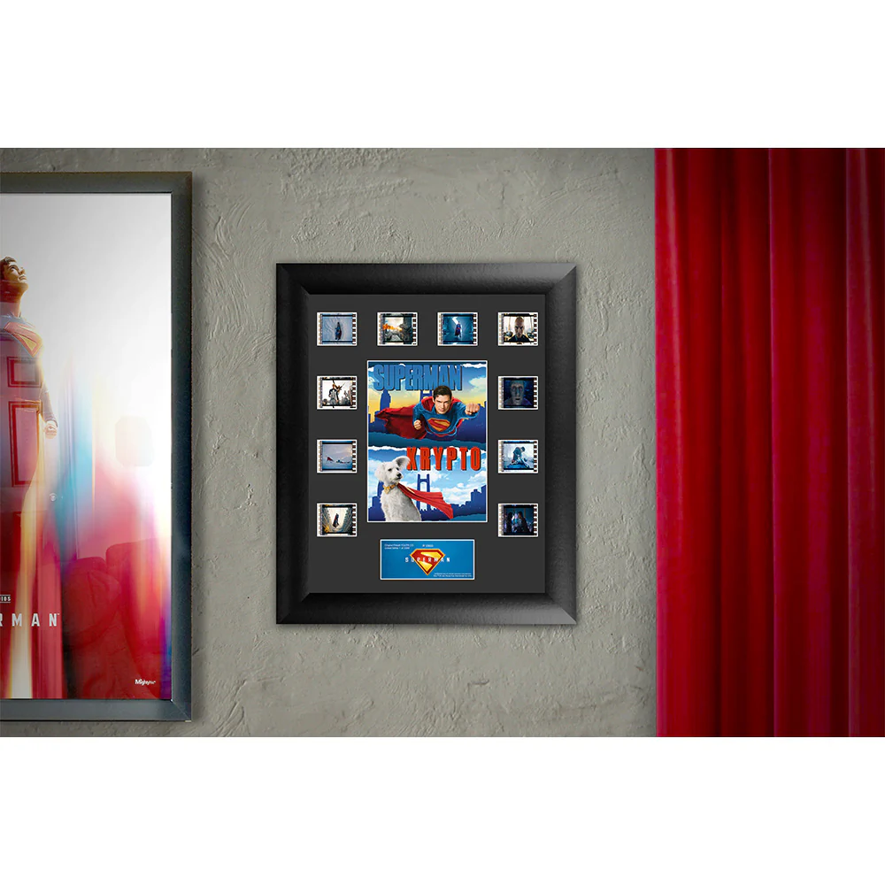 SUPERMAN (2025 Movie) Superman & Krypto FilmCells Mini Montage Framed FilmCells™ Presentation
