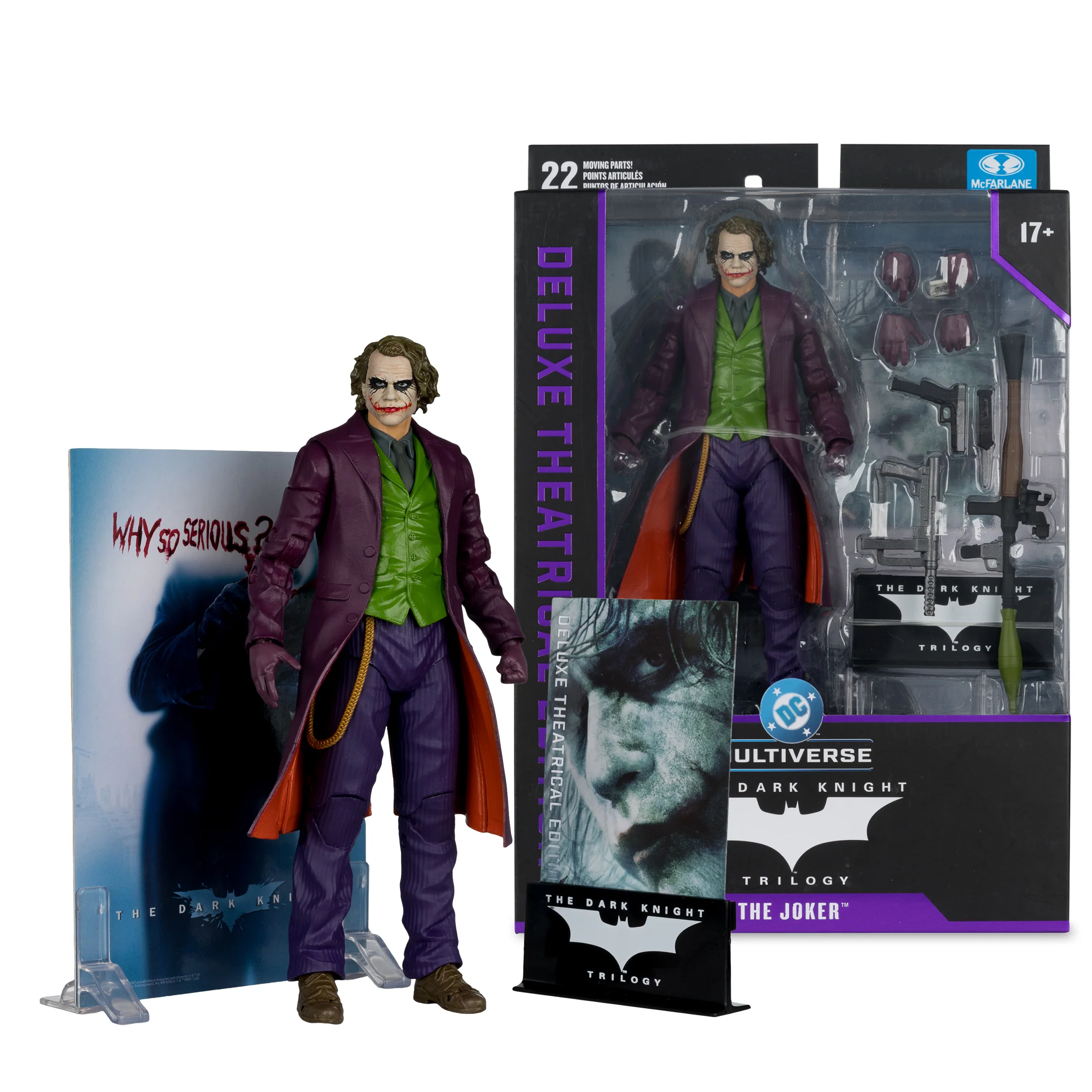 THE DARK KNIGHT McFarlane Toys DC Multiverse Deluxe Theatrical Edition The Joker Action Figure