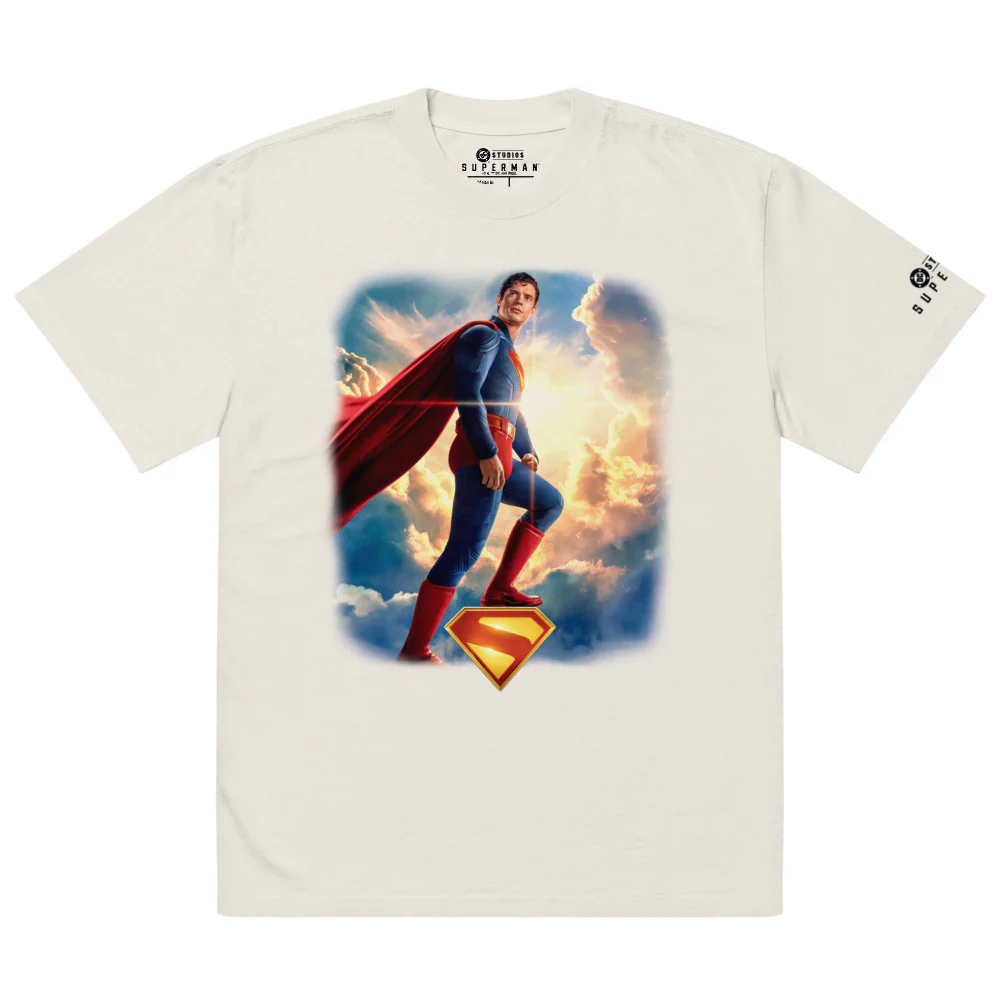 SUPERMAN 2025 Oversized Faded T-Shirt Hero