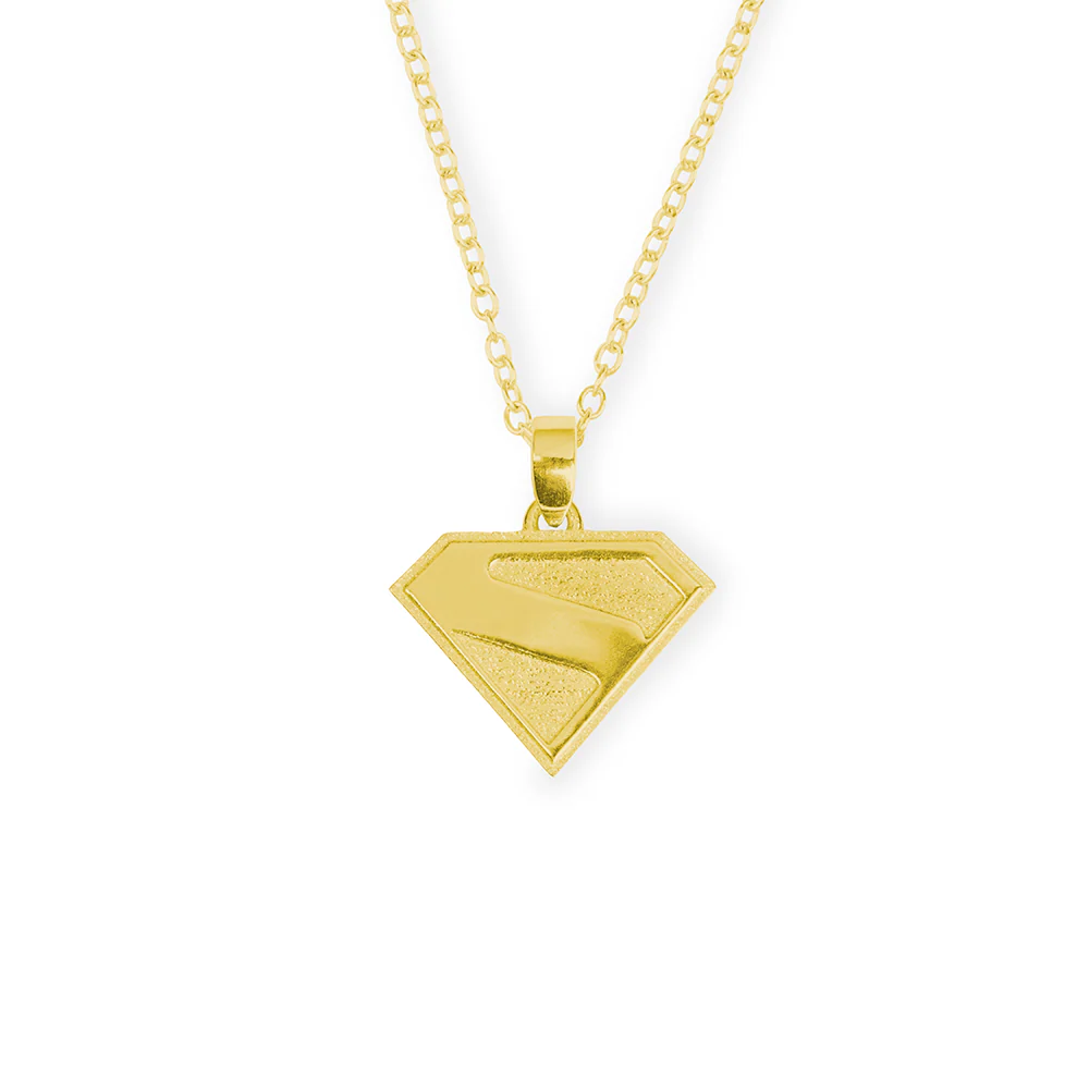 SUPERGIRL (2026 Movie) S-Shield 24k Gold-Plated Sterling Silver Necklace
