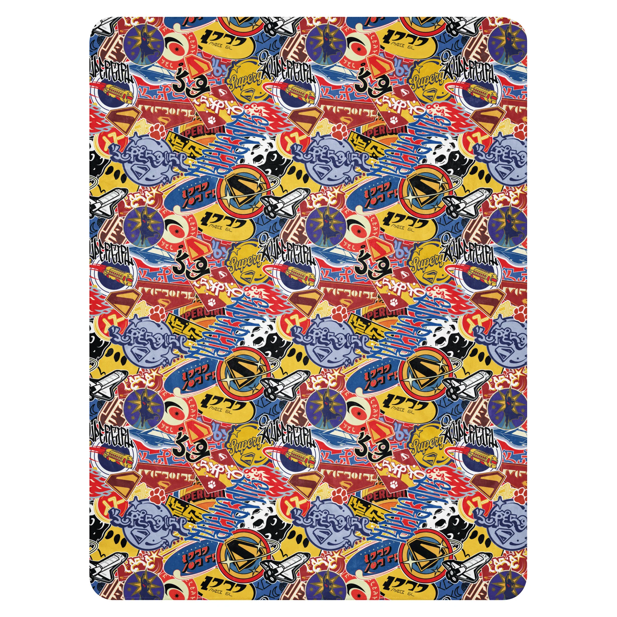 SUPERGIRL (2026 Movie) Sherpa Blanket Sticker Bomb