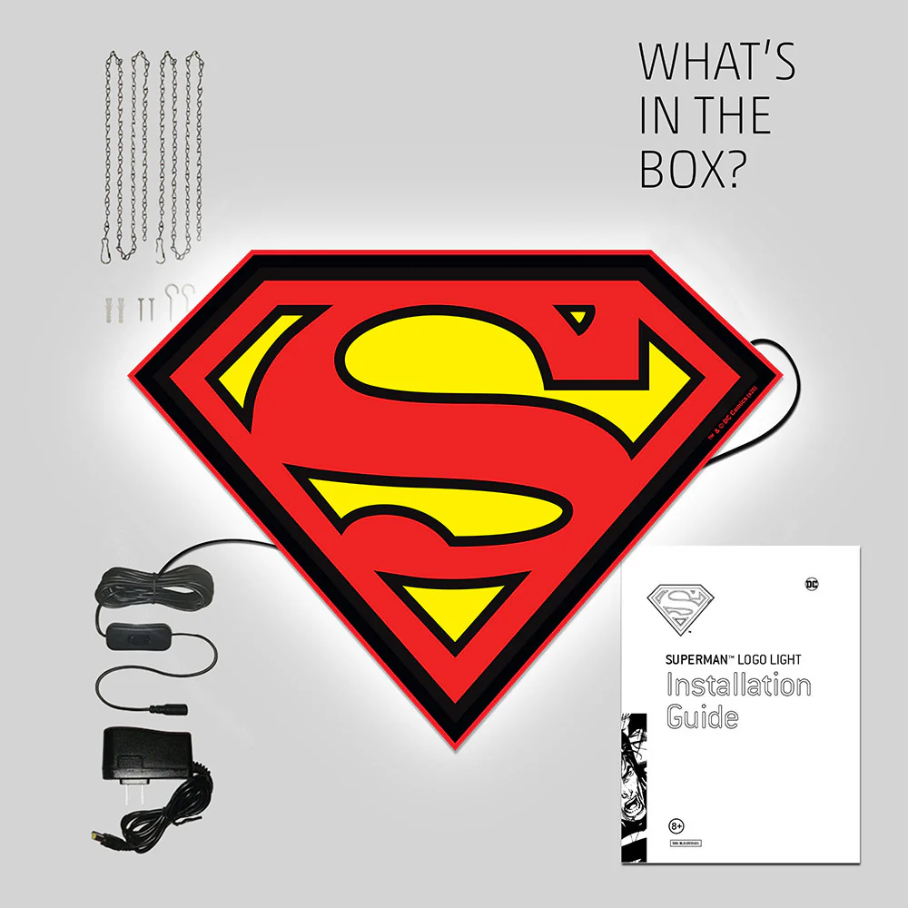 SUPERMAN LED Logo Brandlite Wall Light - Regular