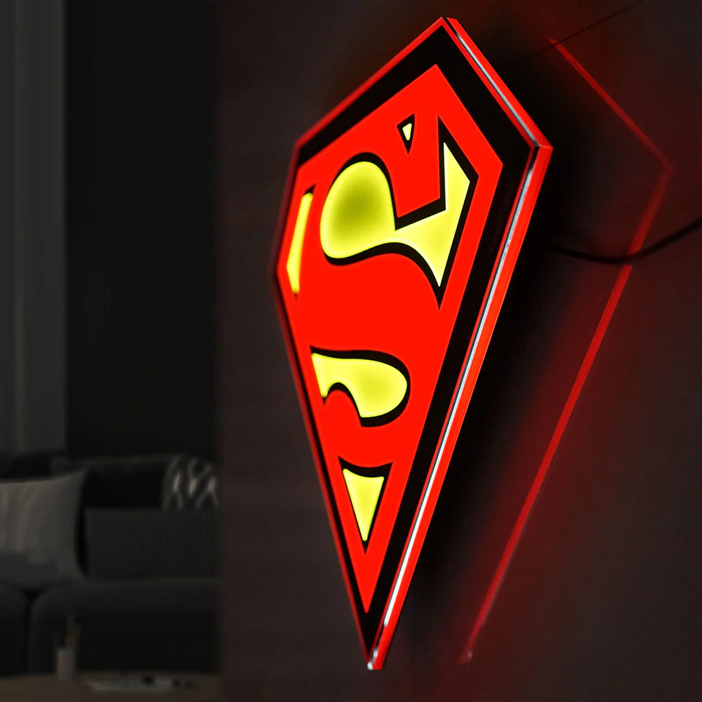 SUPERMAN LED Logo Brandlite Wall Light - Regular