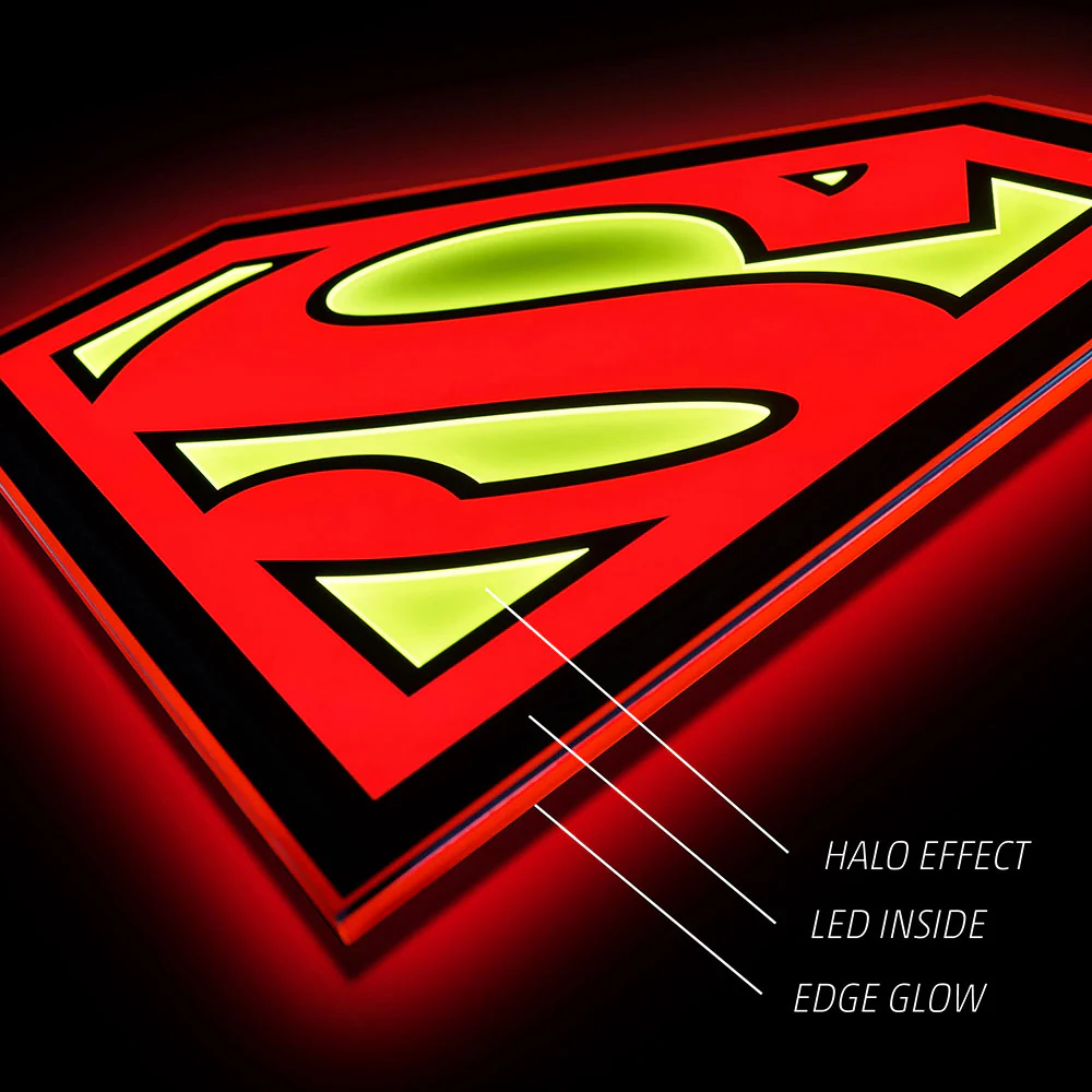 SUPERMAN LED Logo Brandlite Wall Light - Regular