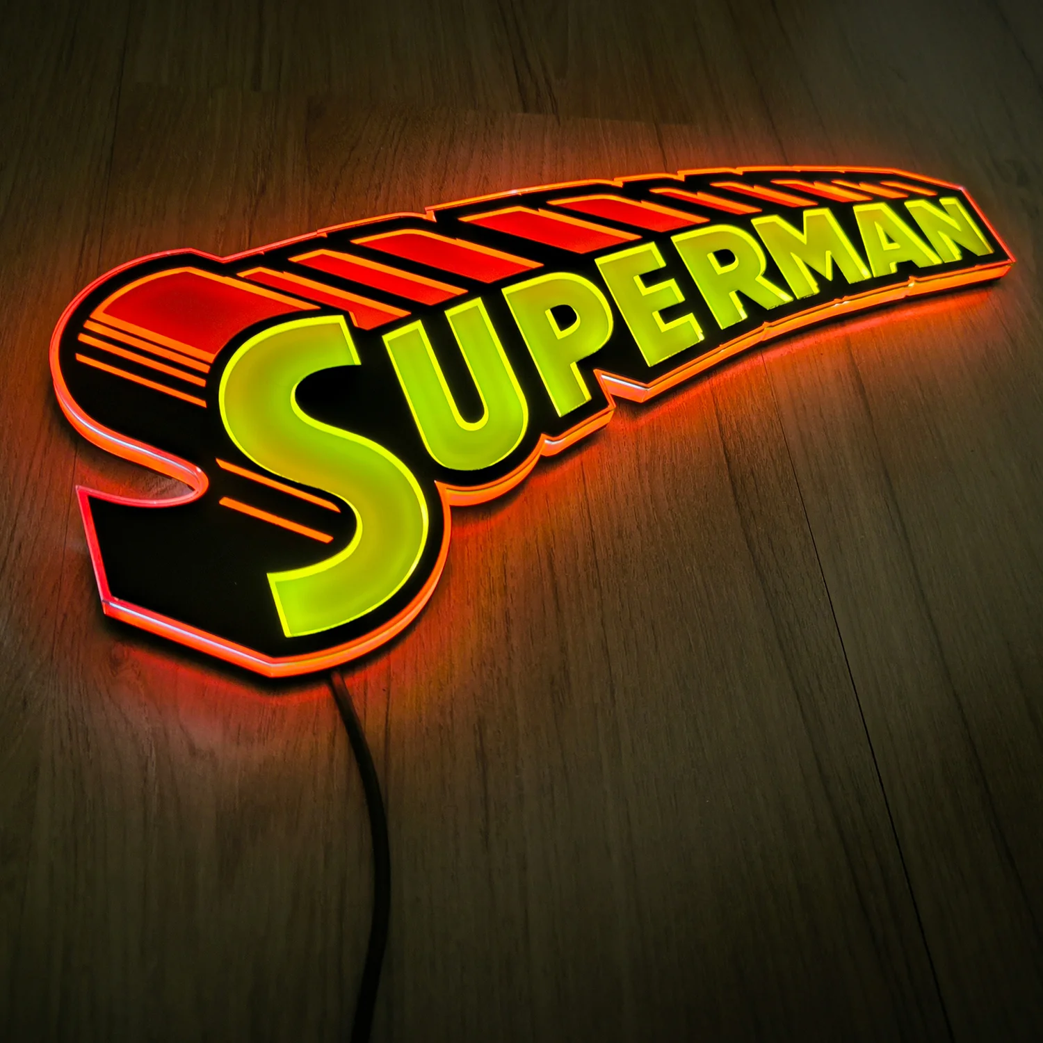 SUPERMAN Vintage Brandlite LED Logo Light
